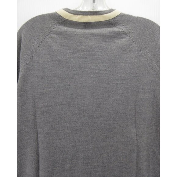 Coach Sweater Medium Merino Wool Cardigan Button Up Pockets Knit - Picture 7 of 10